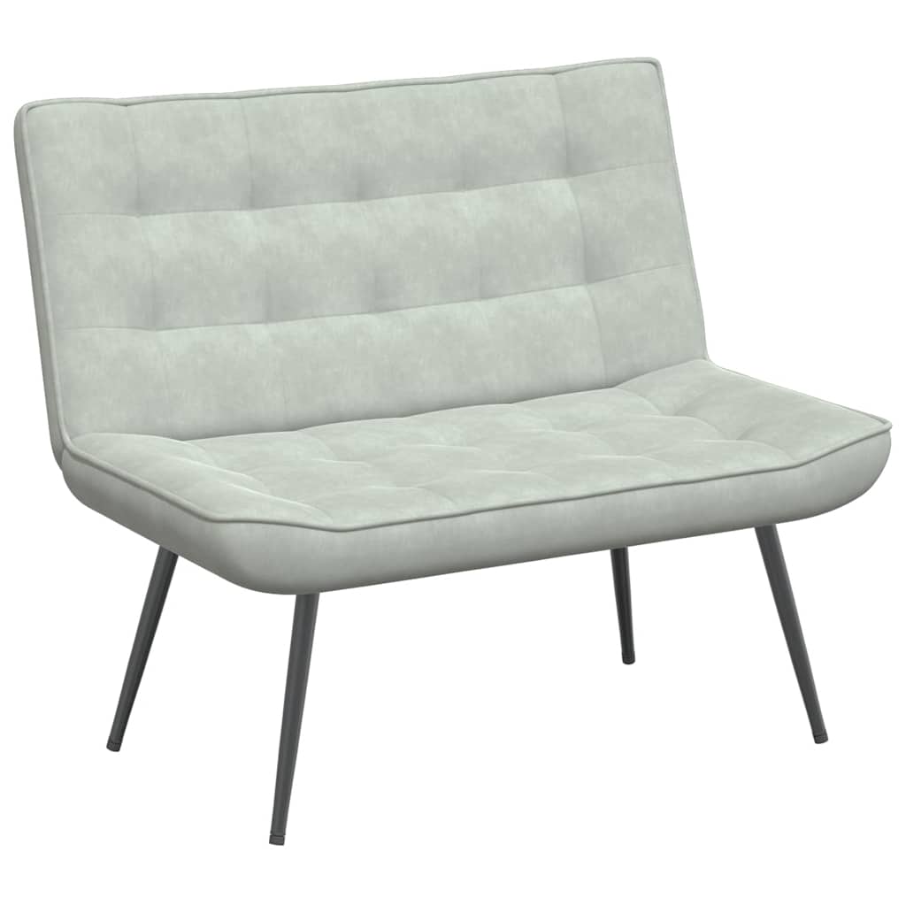 vidaXL Sitzbank Hellgrau 110x74x84 cm Samt