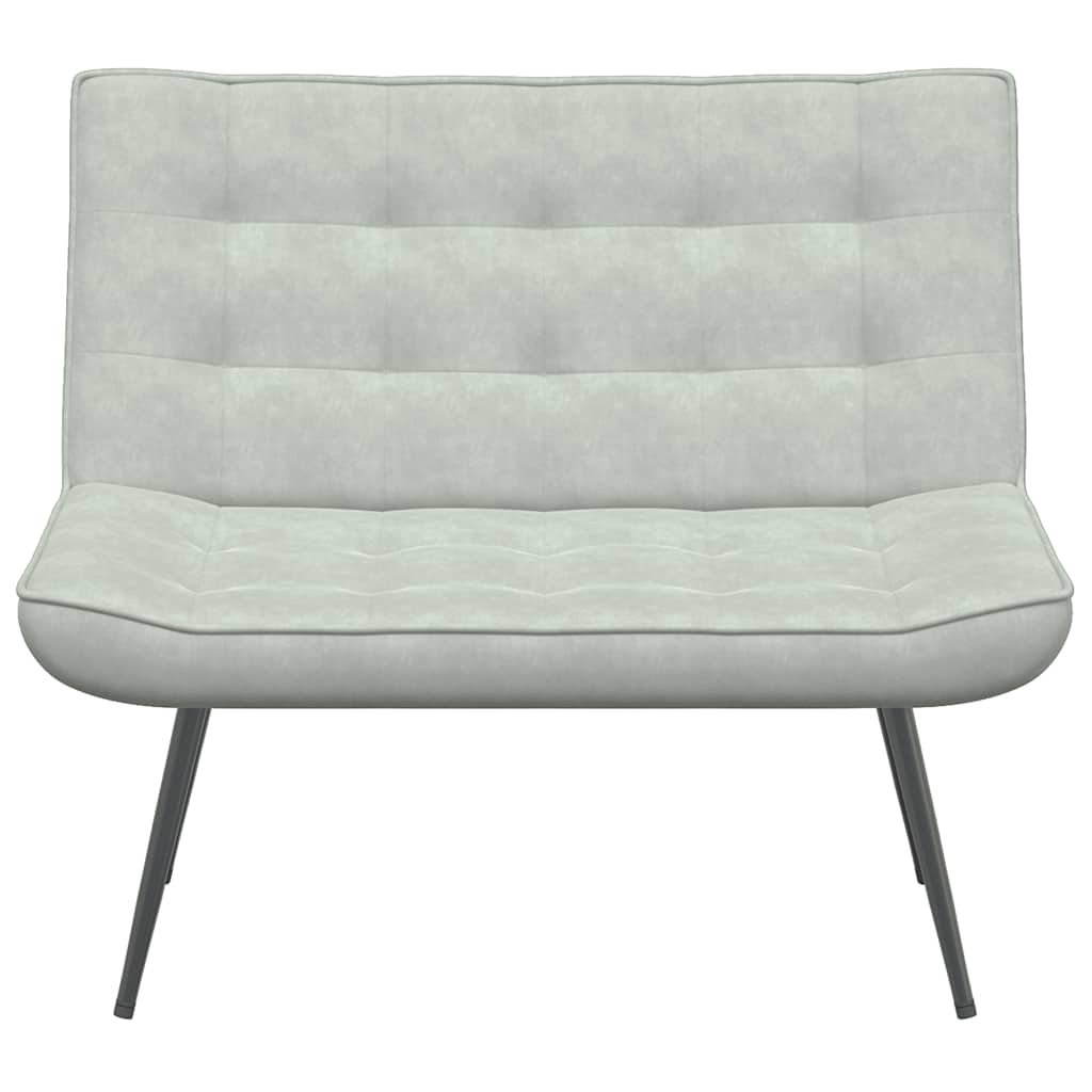 vidaXL Sitzbank Hellgrau 110x74x84 cm Samt