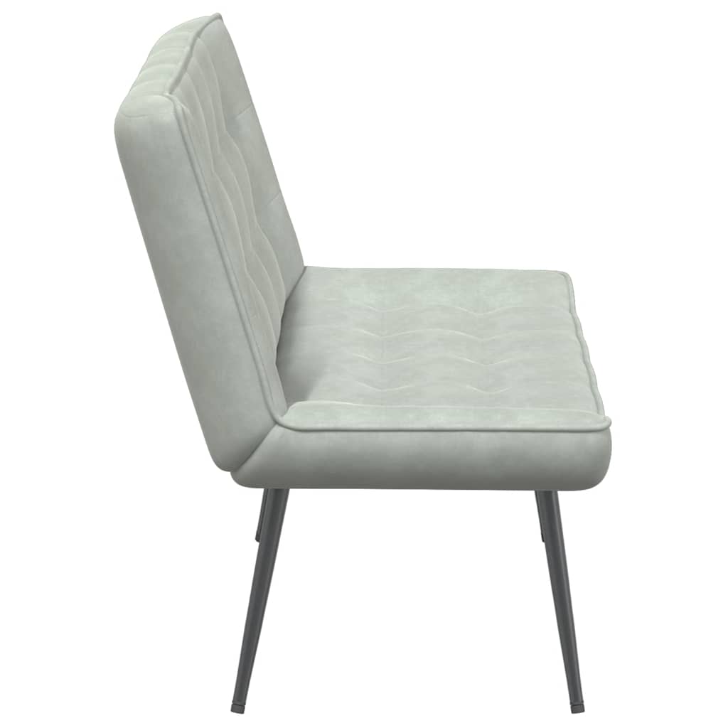 vidaXL Sitzbank Hellgrau 110x74x84 cm Samt