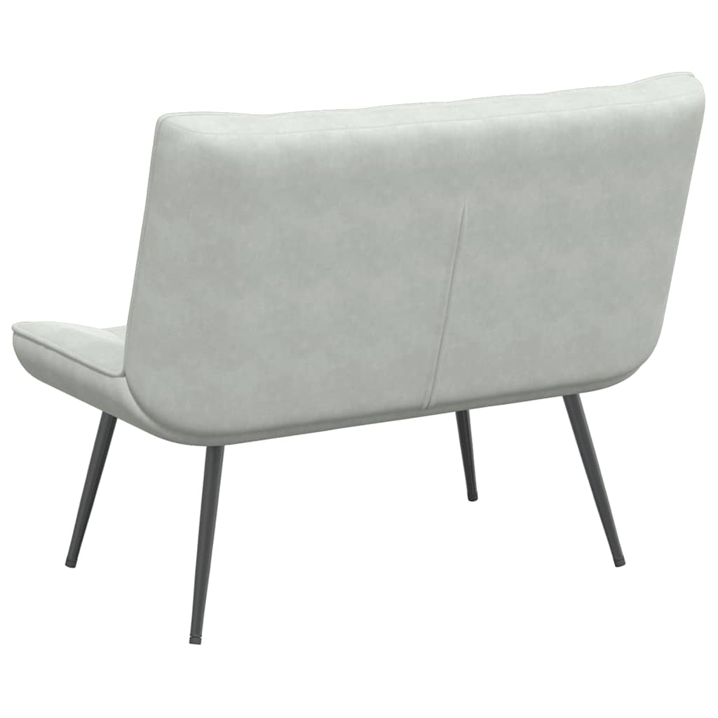 vidaXL Sitzbank Hellgrau 110x74x84 cm Samt