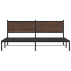 vidaXL Metallbett ohne Matratze Braun Eichen-Optik 200x200 cm