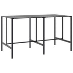 vidaXL Bartisch Schwarz 200x100x110 cm Pulverbeschichteter Stahl