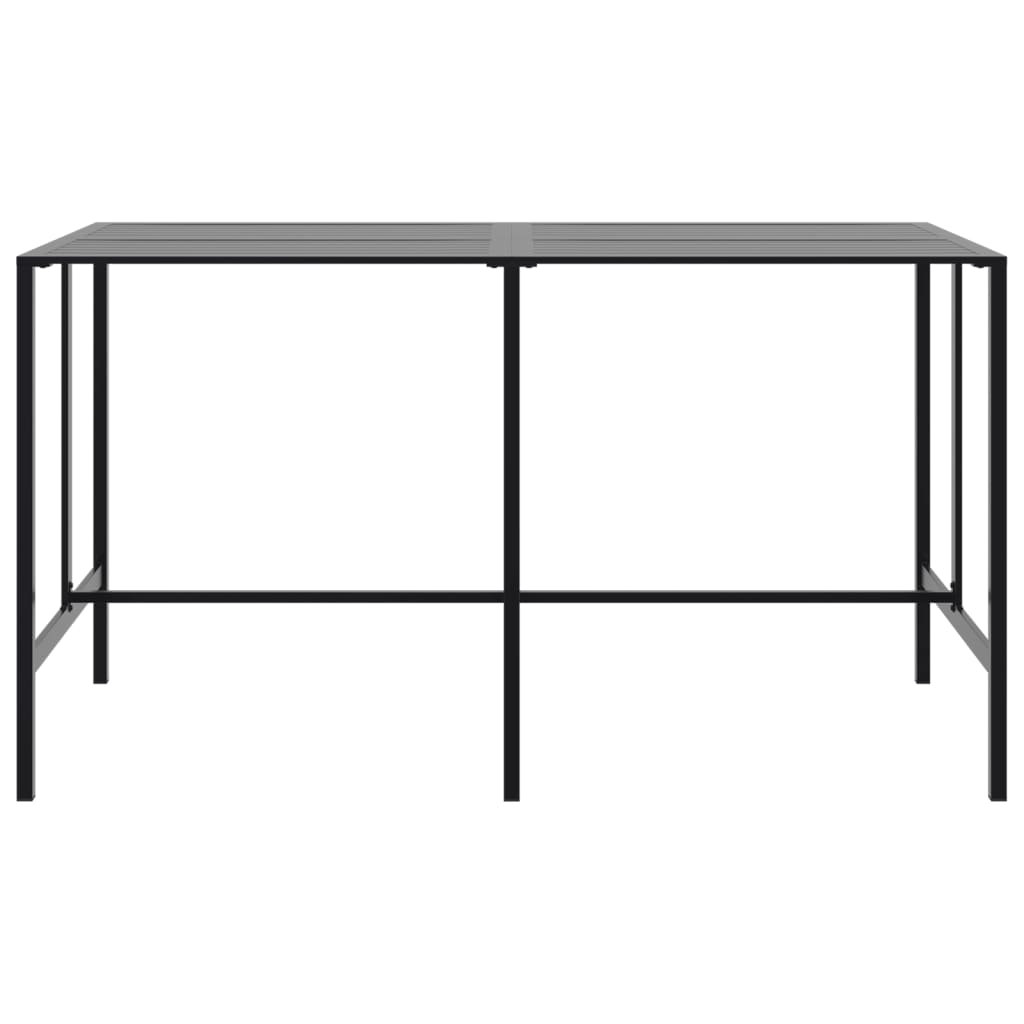 vidaXL Bartisch Schwarz 200x100x110 cm Pulverbeschichteter Stahl