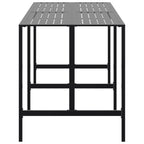 vidaXL Bartisch Schwarz 200x100x110 cm Pulverbeschichteter Stahl