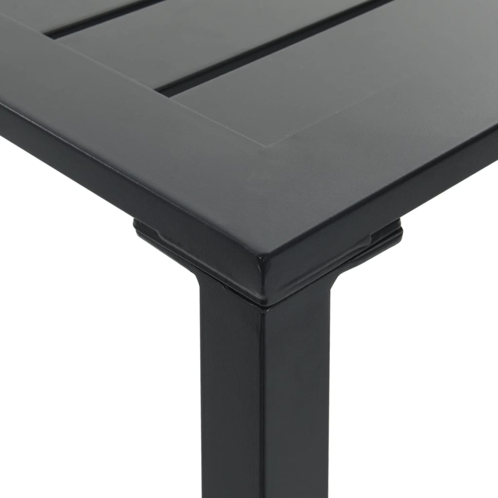 vidaXL Bartisch Schwarz 200x100x110 cm Pulverbeschichteter Stahl