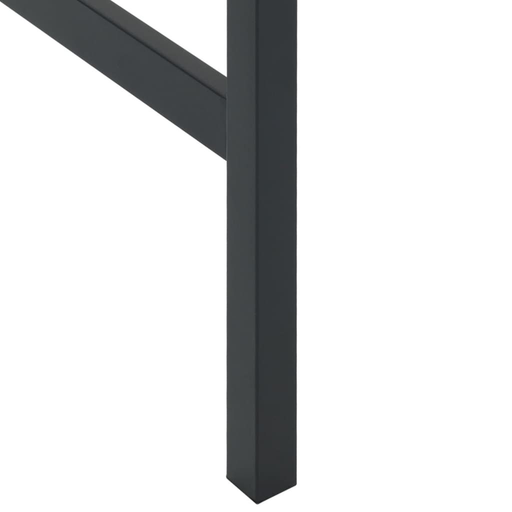 vidaXL Bartisch Schwarz 200x100x110 cm Pulverbeschichteter Stahl