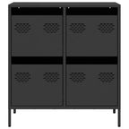 vidaXL Sideboard Schwarz 68x39x73,5 cm Kaltgewalzter Stahl