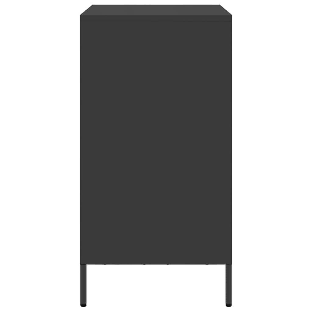 vidaXL Sideboard Schwarz 68x39x73,5 cm Kaltgewalzter Stahl