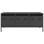 vidaXL Couchtisch Schwarz 101,5x50x43,5 cm Kaltgewalzter Stahl