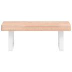 vidaXL Waschbeckenregal Wandmontage Stahl und Massivholz Buche