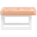 vidaXL Waschbeckenregal Wandmontage Stahl und Massivholz Buche