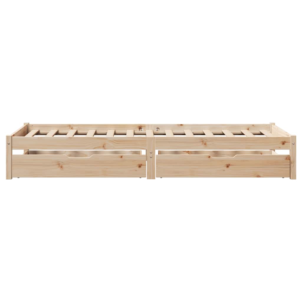 vidaXL Massivholzbett ohne Matratze 75x190 cm Kiefernholz