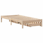 vidaXL Massivholzbett ohne Matratze 75x190 cm Kiefernholz