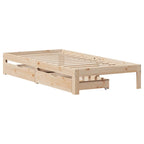 vidaXL Massivholzbett mit Schubladen 90x190 cm Massivholz Kiefer