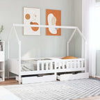 vidaXL Kinderbett mit Schubladen 90x200 cm Massivholz Kiefer