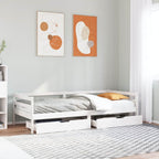vidaXL Tagesbett mit Schubladen Weiß 90x200 cm Kiefernholz