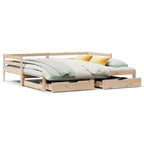 vidaXL Tagesbett Ausziehbar mit Schubladen ohne Matratze 90x190 cm