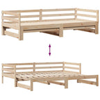 vidaXL Tagesbett Ausziehbar mit Schubladen ohne Matratze 90x190 cm