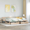 vidaXL Tagesbett Ausziehbar mit Schubladen ohne Matratze 90x190 cm