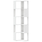 vidaXL Eck-Bücherregal 5 Böden Weiß 50x50x179 cm Holzwerkstoff