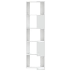 vidaXL Eck-Bücherregal 5 Böden Weiß 50x50x179 cm Holzwerkstoff