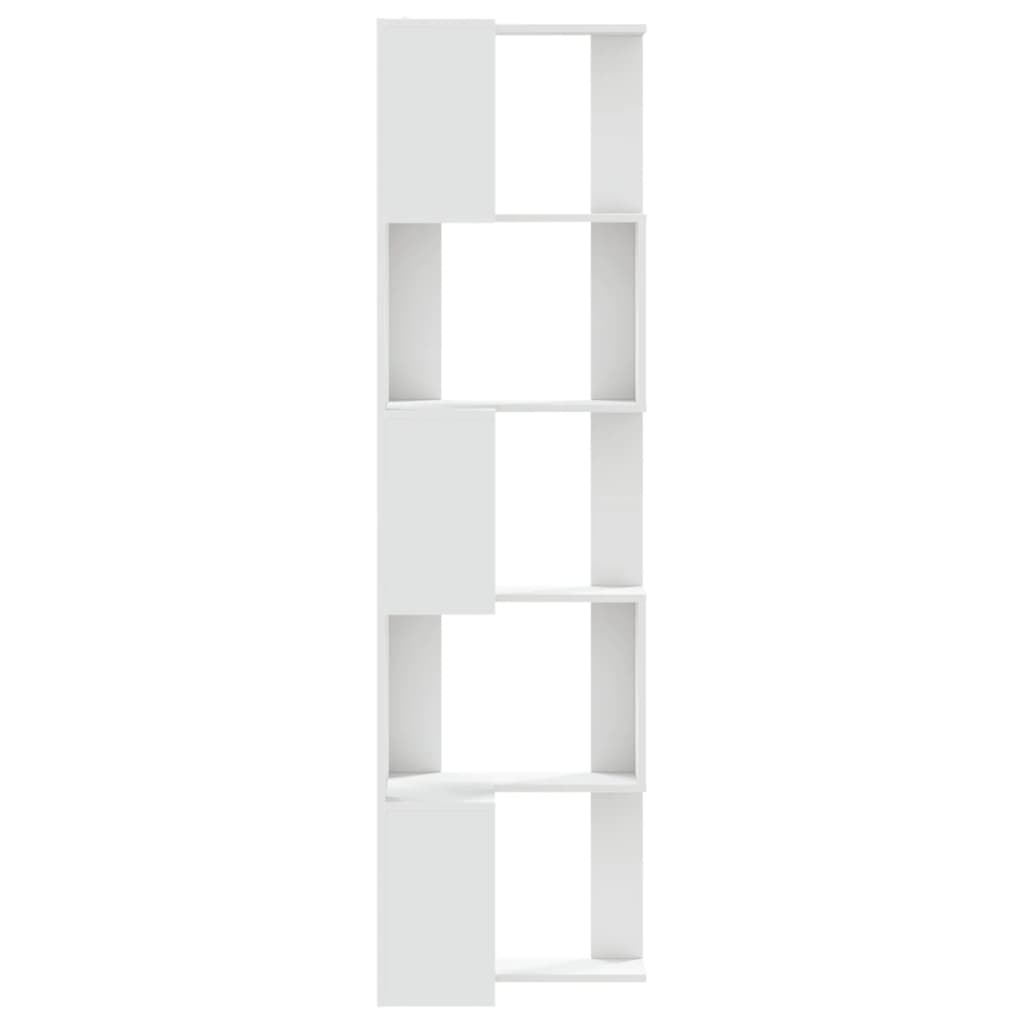 vidaXL Eck-Bücherregal 5 Böden Weiß 50x50x179 cm Holzwerkstoff