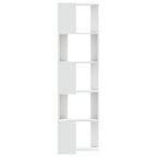 vidaXL Eck-Bücherregal 5 Böden Weiß 50x50x179 cm Holzwerkstoff