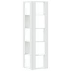 vidaXL Eck-Bücherregal 5 Böden Weiß 50x50x179 cm Holzwerkstoff