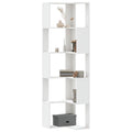 vidaXL Eck-Bücherregal 5 Böden Weiß 50x50x179 cm Holzwerkstoff