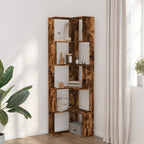 vidaXL Eck-Bücherregal 5 Böden Räuchereiche 50x50x179 cm Holzwerkstoff