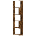 vidaXL Eck-Bücherregal 5 Böden Räuchereiche 50x50x179 cm Holzwerkstoff