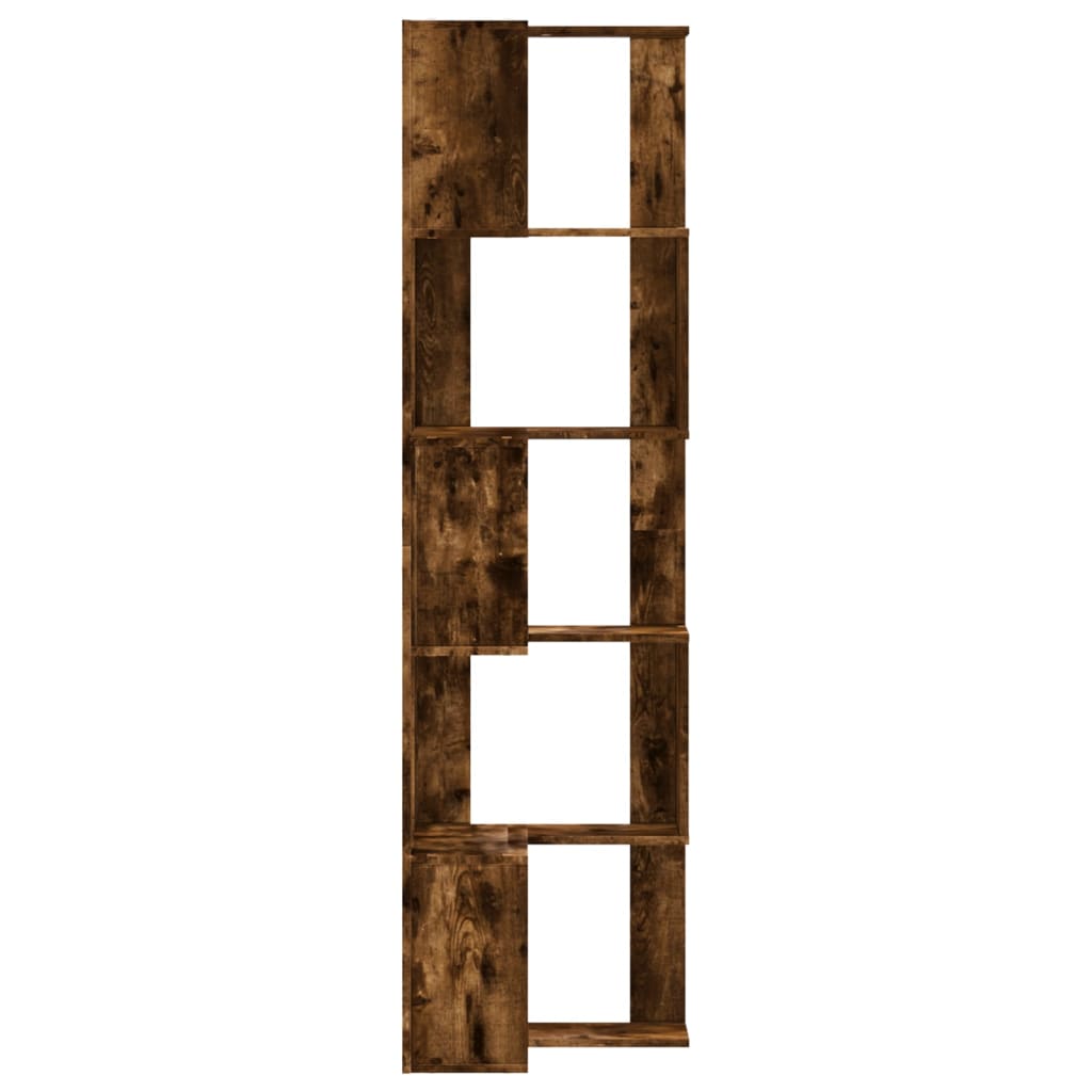 vidaXL Eck-Bücherregal 5 Böden Räuchereiche 50x50x179 cm Holzwerkstoff