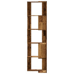 vidaXL Eck-Bücherregal 5 Böden Altholz-Optik 50x50x179cm Holzwerkstoff