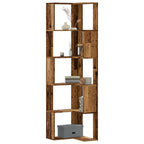 vidaXL Eck-Bücherregal 5 Böden Altholz-Optik 50x50x179cm Holzwerkstoff