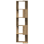 vidaXL Eck-Bücherregal 5 Böden Artisan-Eiche 50x50x179cm Holzwerkstoff