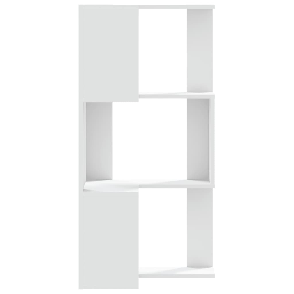 vidaXL Eck-Bücherregal 3 Böden Weiß 50x50x102 cm Holzwerkstoff
