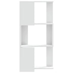 vidaXL Eck-Bücherregal 3 Böden Weiß 50x50x102 cm Holzwerkstoff