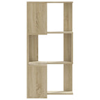 vidaXL Eck-Bücherregal 3 Böden Sonoma-Eiche 50x50x102 cm Holzwerkstoff