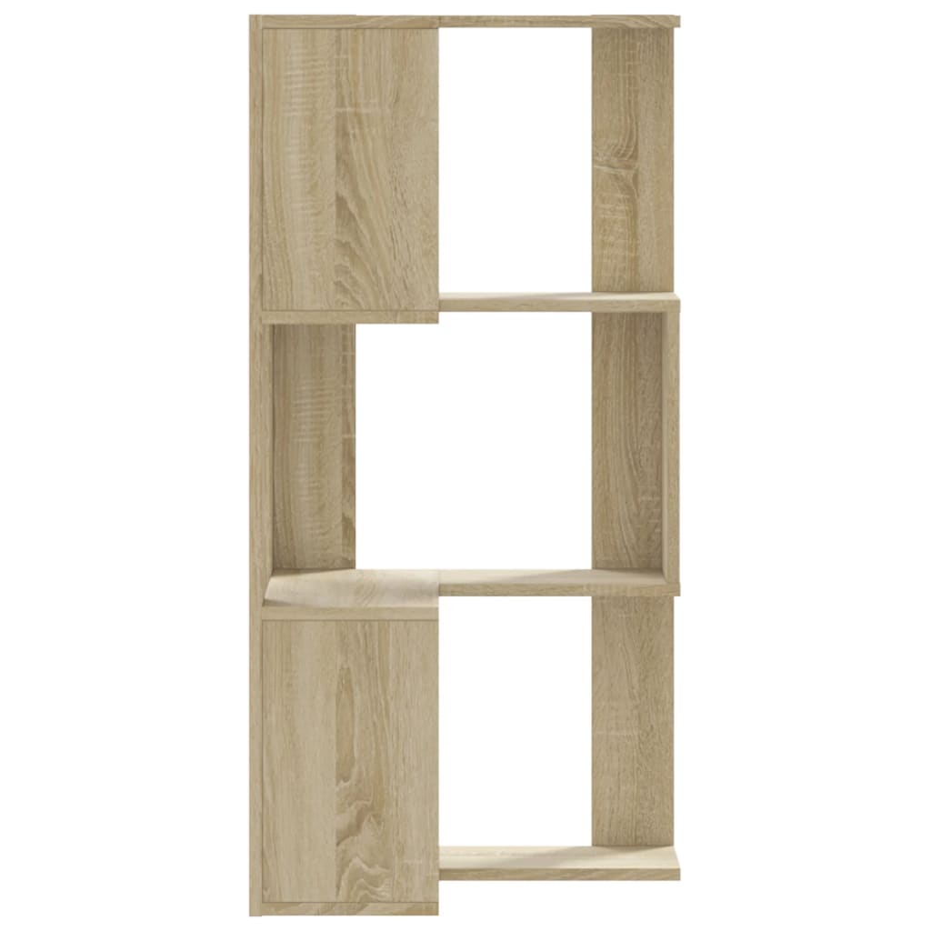 vidaXL Eck-Bücherregal 3 Böden Sonoma-Eiche 50x50x102 cm Holzwerkstoff