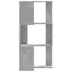 vidaXL Eck-Bücherregal 3 Böden Betongrau 50x50x102 cm Holzwerkstoff