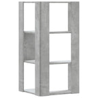 vidaXL Eck-Bücherregal 3 Böden Betongrau 50x50x102 cm Holzwerkstoff