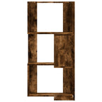 vidaXL Eck-Bücherregal 3 Böden Räuchereiche 50x50x102 cm Holzwerkstoff