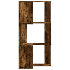 vidaXL Eck-Bücherregal 3 Böden Räuchereiche 50x50x102 cm Holzwerkstoff