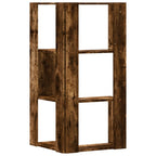 vidaXL Eck-Bücherregal 3 Böden Räuchereiche 50x50x102 cm Holzwerkstoff