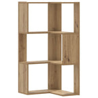 vidaXL Eck-Bücherregal 3 Böden Artisan-Eiche 50x50x102cm Holzwerkstoff
