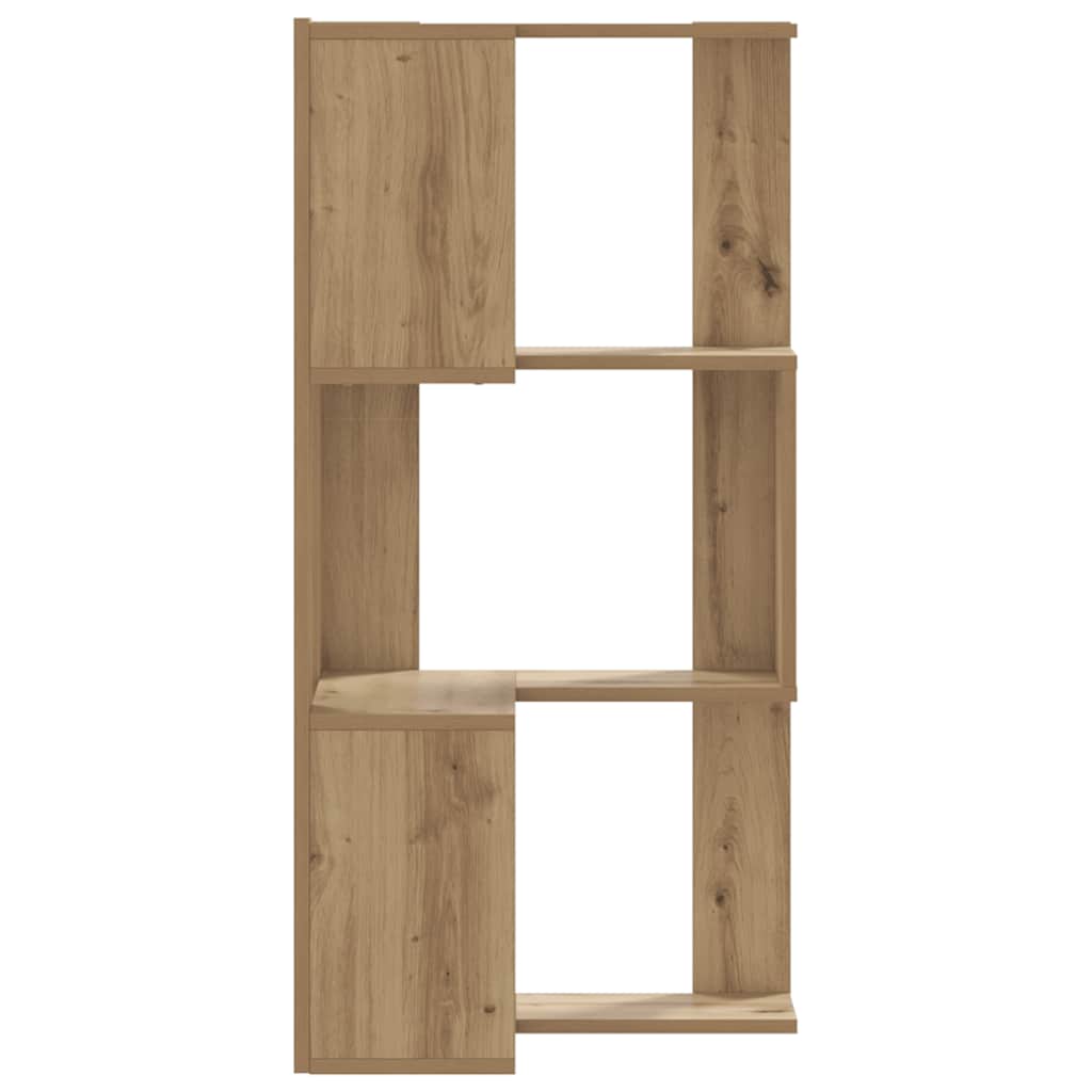 vidaXL Eck-Bücherregal 3 Böden Artisan-Eiche 50x50x102cm Holzwerkstoff