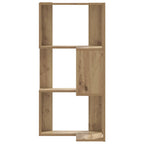 vidaXL Eck-Bücherregal 3 Böden Artisan-Eiche 50x50x102cm Holzwerkstoff