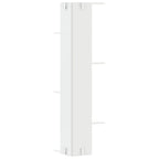 vidaXL Wand-Eckregal Weiß 36,5x36,5x140 cm Holzwerkstoff