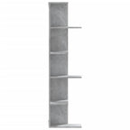 vidaXL Wand-Eckregal Betongrau 36,5x36,5x140 cm Holzwerkstoff