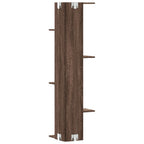 vidaXL Wand-Eckregal Braun Eichen-Optik 36,5x36,5x140 cm Holzwerkstoff